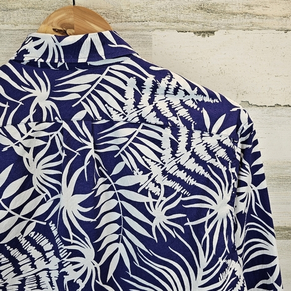 J.Crew Men's Cotton Hawaiian Button Down Casual Shirt Medium Slim Fit Tropical - Picture 9 of 12